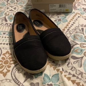 boc Franki black canvas espadrilles size 8M
